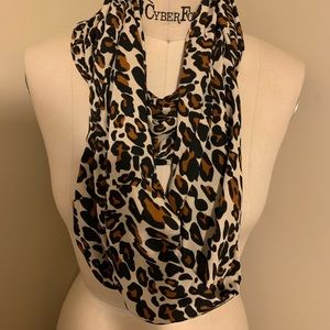 Leopard print infinity scarf